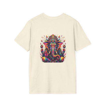 Camiseta Unisex Ganesh Geométrico Multicolor