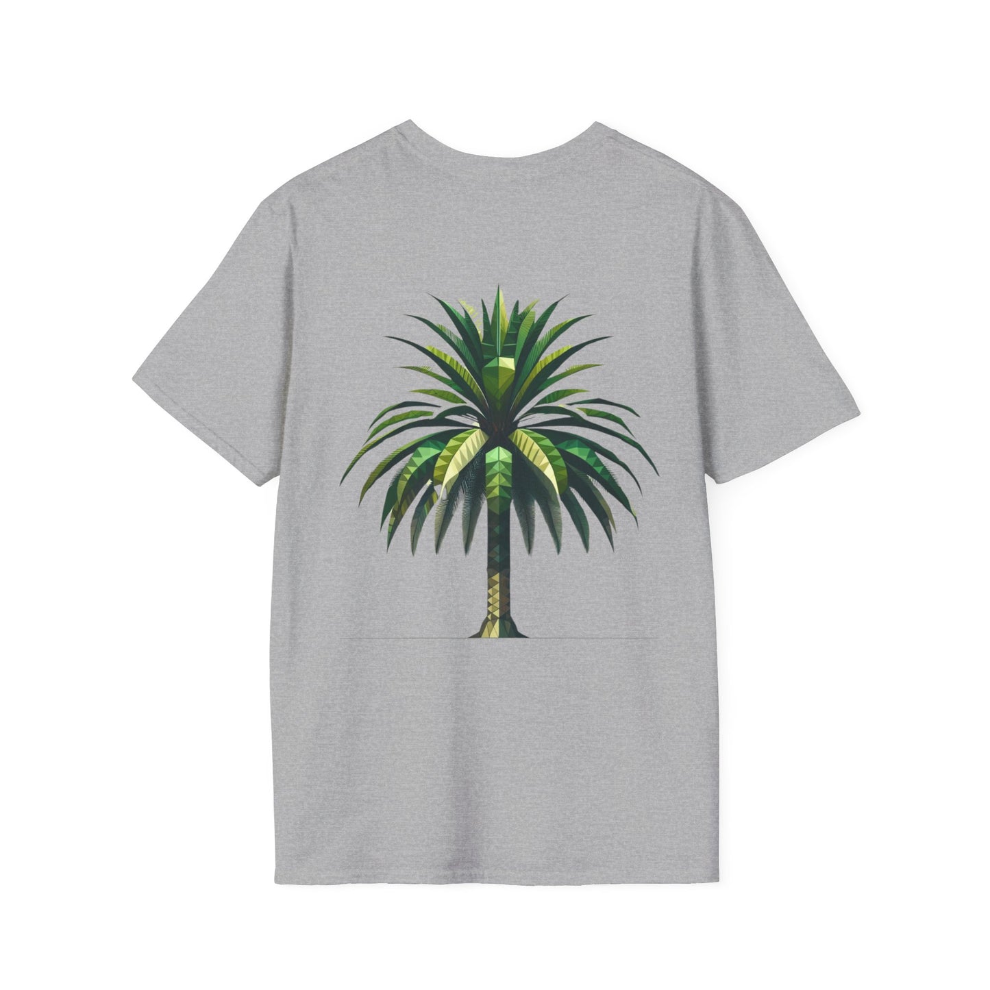 Oasis Geométrico - Camiseta con Palmera