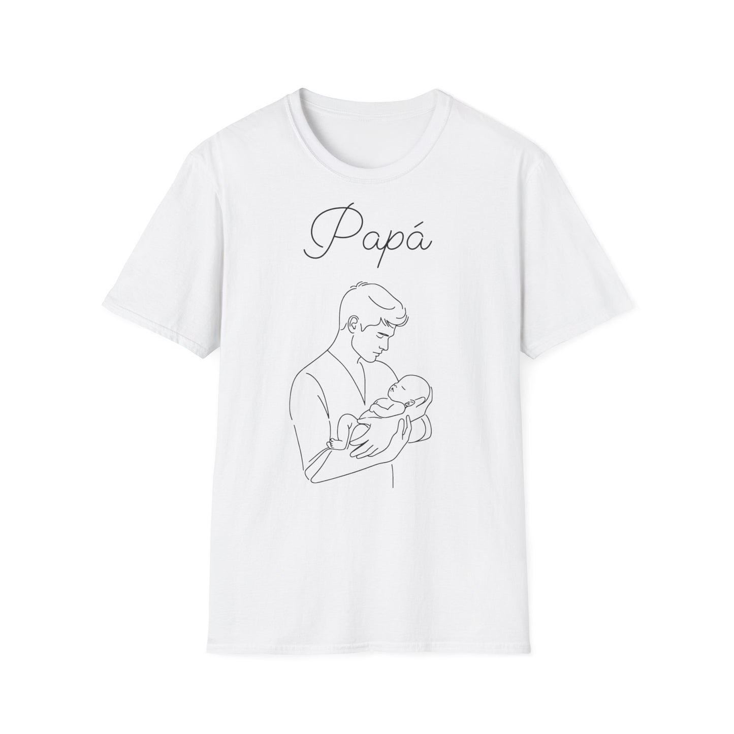 Vínculo Paterno - Camiseta con Dibujo de Padre y Bebé