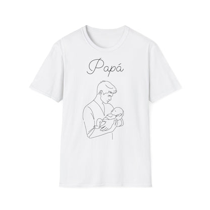 Vínculo Paterno - Camiseta con Dibujo de Padre y Bebé