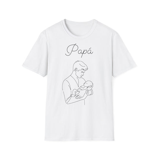 Vínculo Paterno - Camiseta con Dibujo de Padre y Bebé