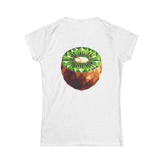 Kiwi Geométrico - Camiseta Estampada para Mujer