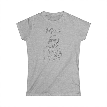 Abrazo Maternal - Camiseta Personalizable con Dibujo de Madre y Bebé