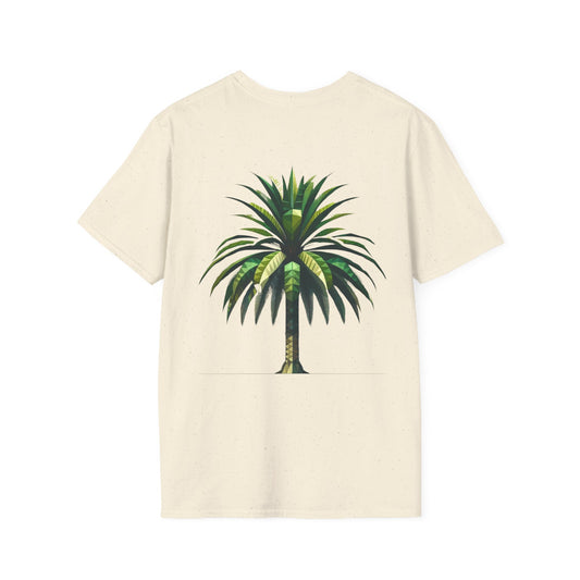 Oasis Geométrico - Camiseta con Palmera