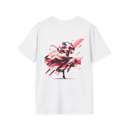 Camiseta Unisex Bailaora de Flamenco de PrintAlchemyst - Pasión en Rosa Editor de texto enriquecido