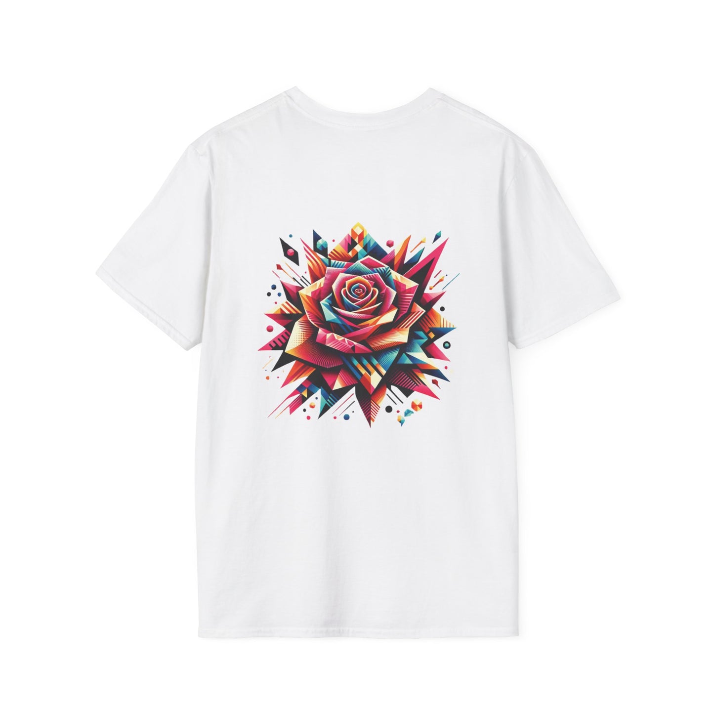 Rosa Geométrica - Camiseta Multicolor