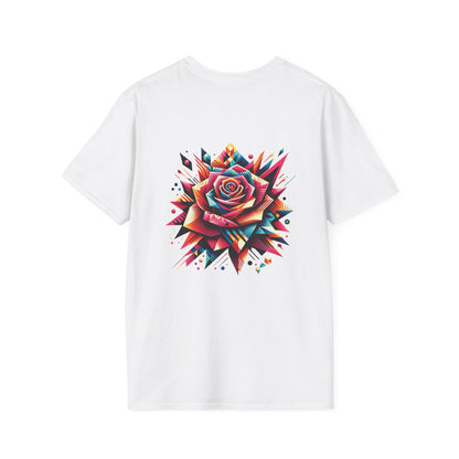 Rosa Geométrica - Camiseta Multicolor