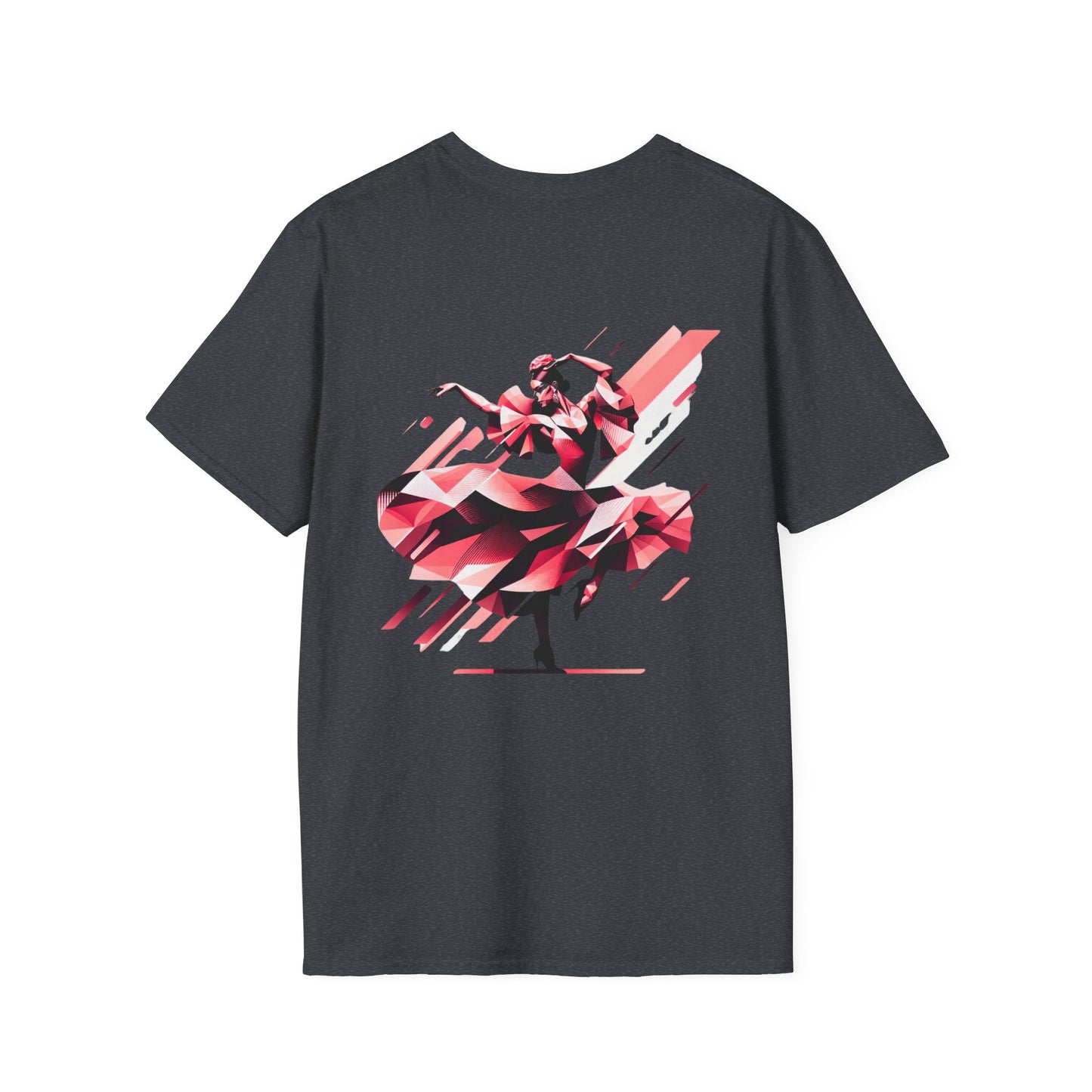 Camiseta Unisex Bailaora de Flamenco de PrintAlchemyst - Pasión en Rosa Editor de texto enriquecido