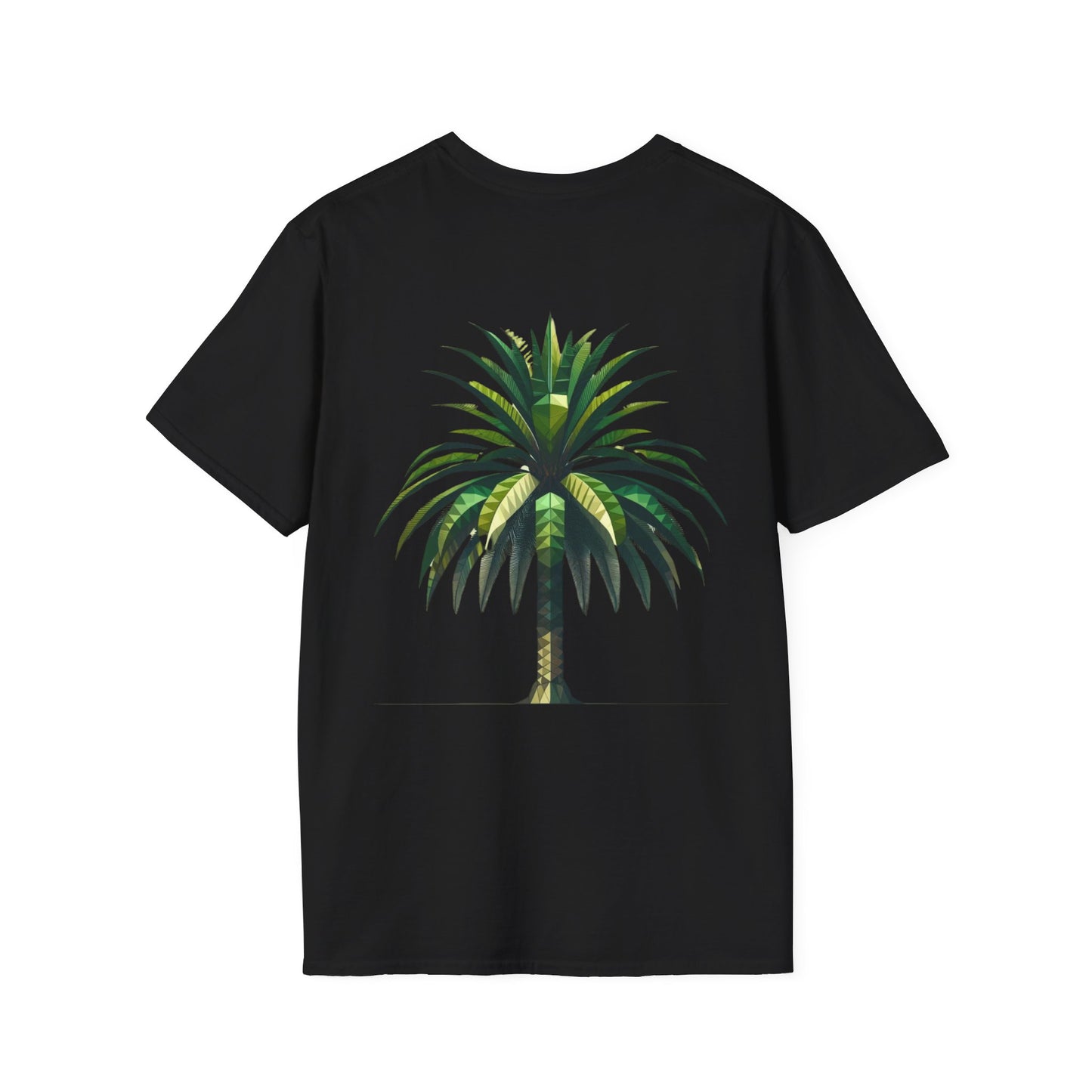 Oasis Geométrico - Camiseta con Palmera