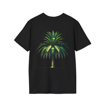 Oasis Geométrico - Camiseta con Palmera