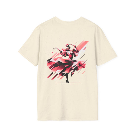 Camiseta Unisex Bailaora de Flamenco de PrintAlchemyst - Pasión en Rosa Editor de texto enriquecido