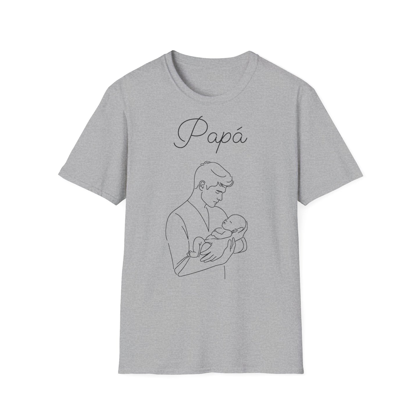 Vínculo Paterno - Camiseta con Dibujo de Padre y Bebé