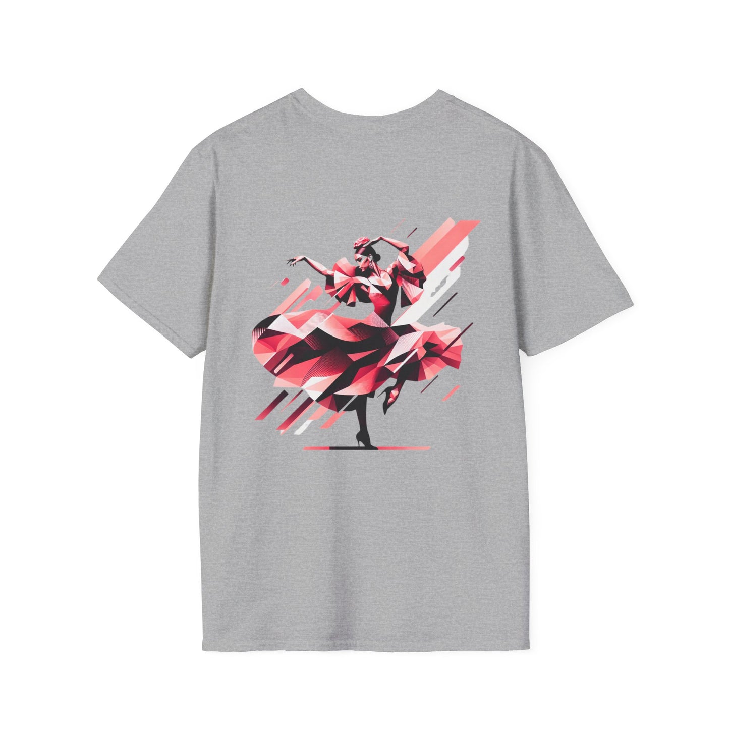 Camiseta Unisex Bailaora de Flamenco de PrintAlchemyst - Pasión en Rosa Editor de texto enriquecido