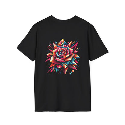 Rosa Geométrica - Camiseta Multicolor