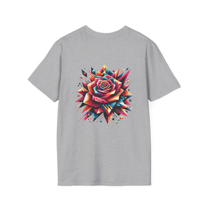 Rosa Geométrica - Camiseta Multicolor