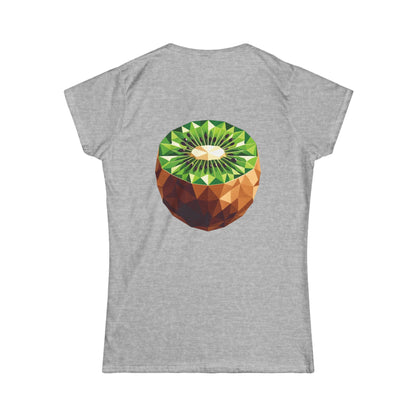 Kiwi Geométrico - Camiseta Estampada para Mujer